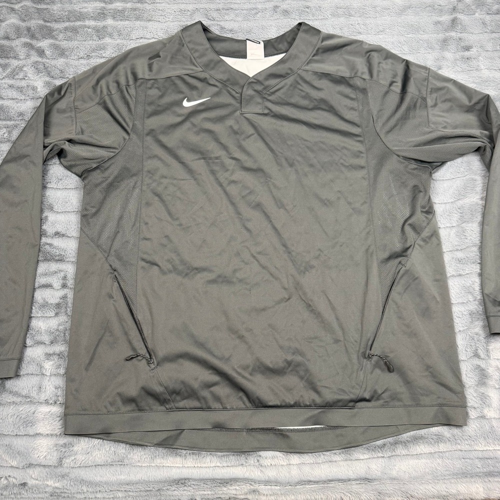 Nike Mens Dri-FIT Mesh Training Pullover Gray XL 708188-060